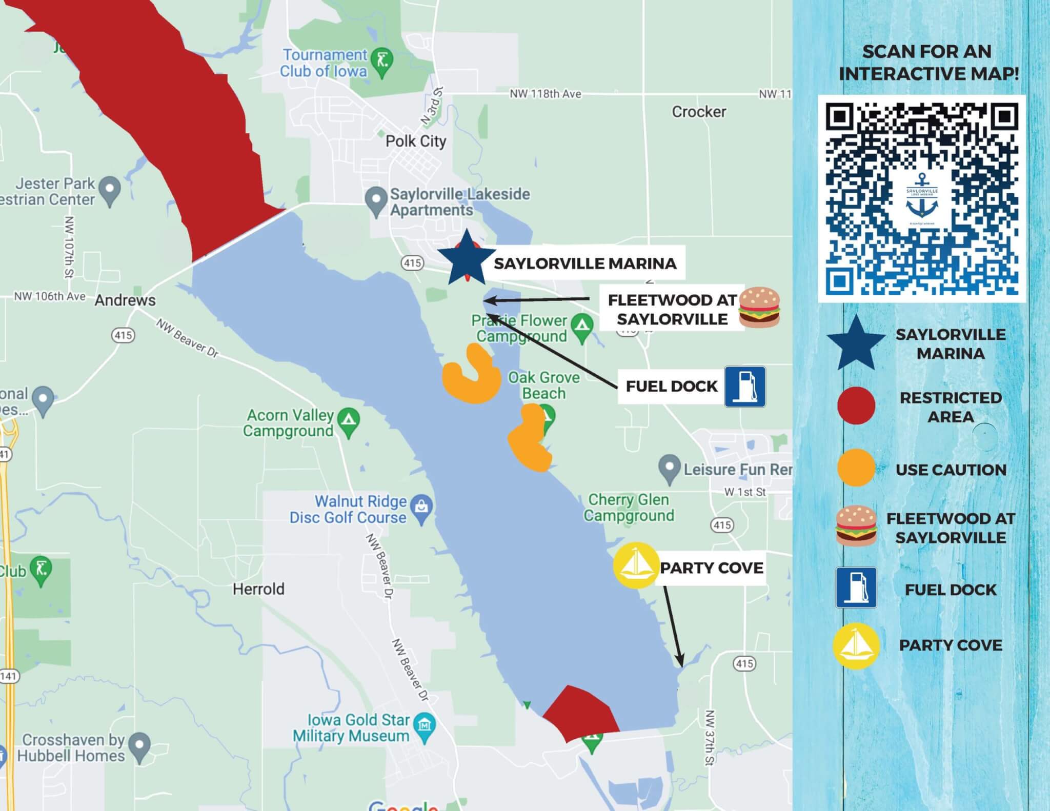 Saylorville Lake Marina Interactive Map